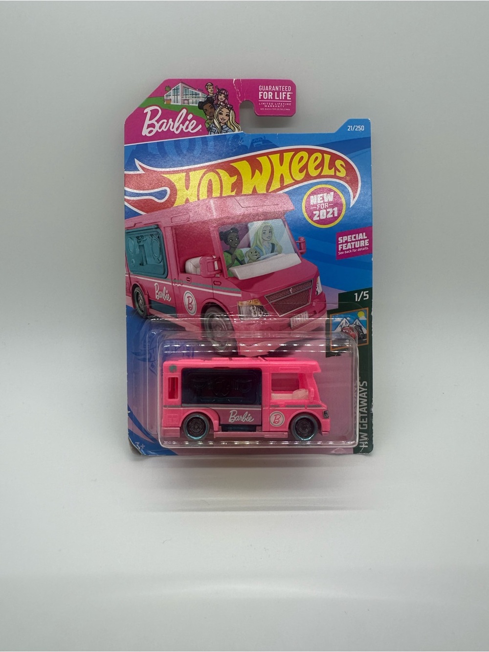 Barbie Pink Toy Camper Van by Hot Wheels